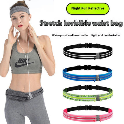Running Belt Waist Pack Bag,Reflective Fanny Pack Adjustable Running Fanny Packs for Women Men
