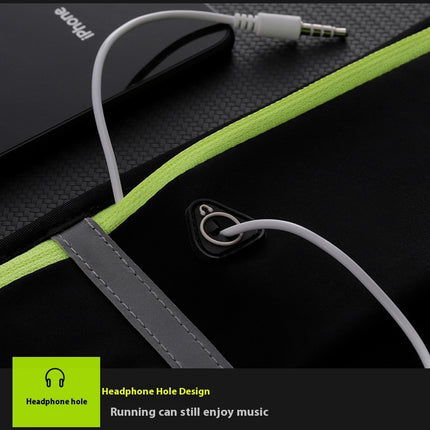 Sports Waist Bag Running Phone Bag For Women Men Reflective Workout Fanny Pack for Hiking-A