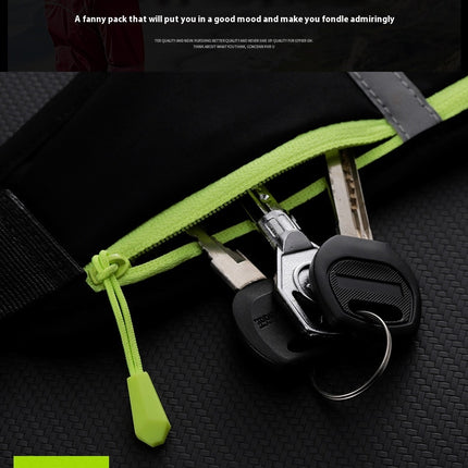 Sports Waist Bag Running Phone Bag For Women Men Reflective Workout Fanny Pack for Hiking-A
