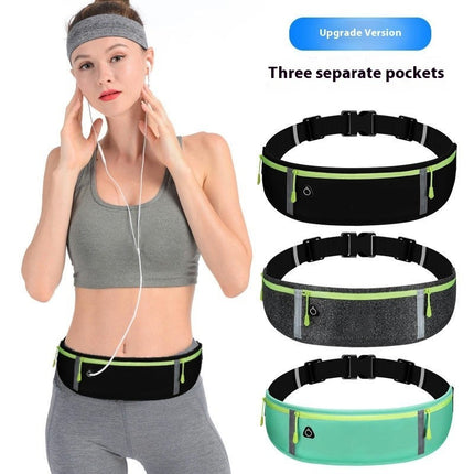 Sports Waist Bag Running Phone Bag For Women Men Reflective Workout Fanny Pack for Hiking-A