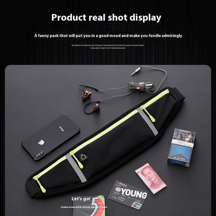 Sports Waist Bag Running Phone Bag For Women Men Reflective Workout Fanny Pack for Hiking-A