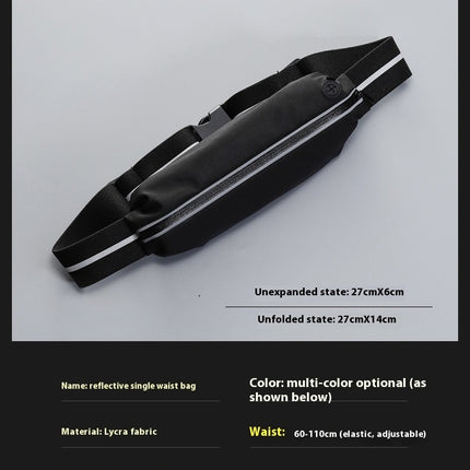 Sports Waist Bag Running Phone Bag Men's And Women's Outdoor Waterproof Belt Reflective Bag