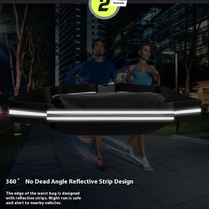 Sports Waist Bag Running Phone Bag Men's And Women's Outdoor Waterproof Belt Reflective Bag