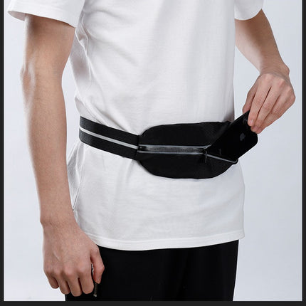 Sports Waist Bag Running Phone Bag Men's And Women's Outdoor Waterproof Belt Reflective Bag