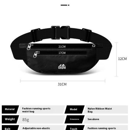 Slim Running Belt for Women and Men, Small Fanny Pack Waist Pack for Running, Running Waist Bag for Hiking Workout