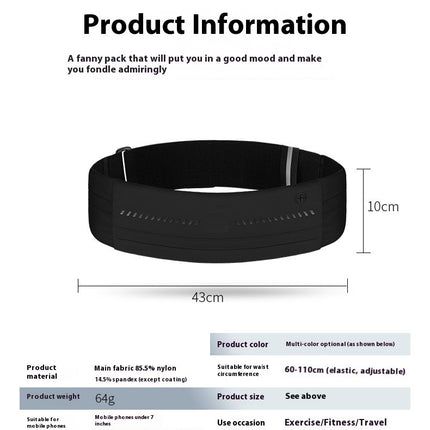 Running Belt for Phone Adjustable Fanny Packs Waist Bag for Women and Men Slim Fanny Pack for Sports