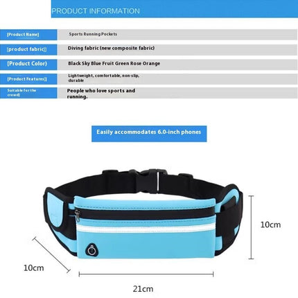 Running Belts for Women Men Waterproof Fanny Pack Running Waist Pouch Phone Bag Adjustable Sports Belt-A1