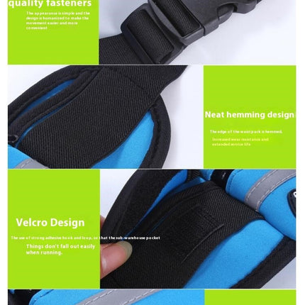 Running Waist Bag with Water Bottle Holder,Waterproof Fanny Pack Waist Bag for Outdoor