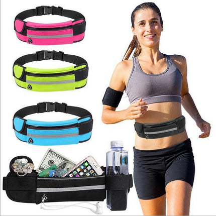 Running Waist Bag with Water Bottle Holder,Waterproof Fanny Pack Waist Bag for Outdoor