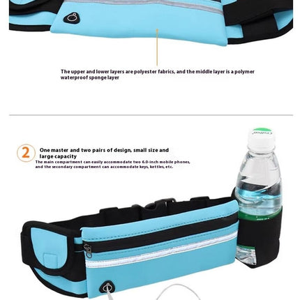 Running Waist Packs Waterproof Sport Waist Bag Women Men Adjustable Reflective Fanny Pack
