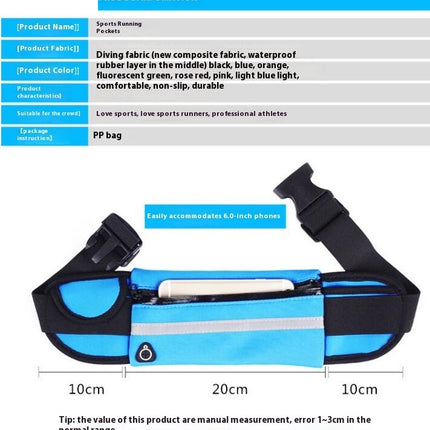 Waist Bag Waterproof Waist Pack Running Belt for Reflective Light Running Belts for Women Men
