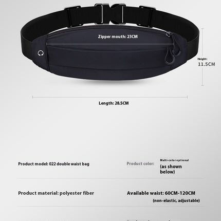 Running Waist Pack Light Waist Bag for Women/Men, Zipper Waterproof Outdoor Sports Waist Bag