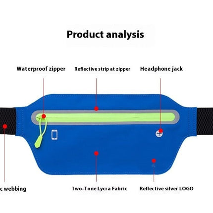 Running Belt-Unisex, Water-Resistant Waist Bag for Sports & Exercise-Fanny Pack Zipper Pocket