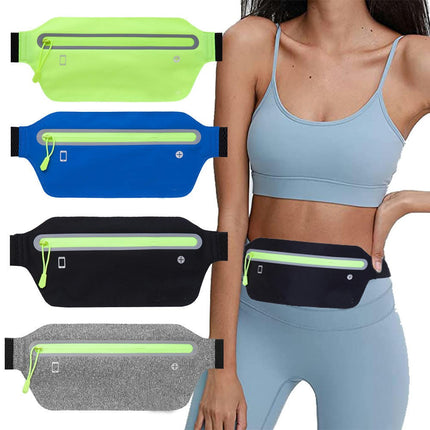 Running Belt-Unisex, Water-Resistant Waist Bag for Sports & Exercise-Fanny Pack Zipper Pocket