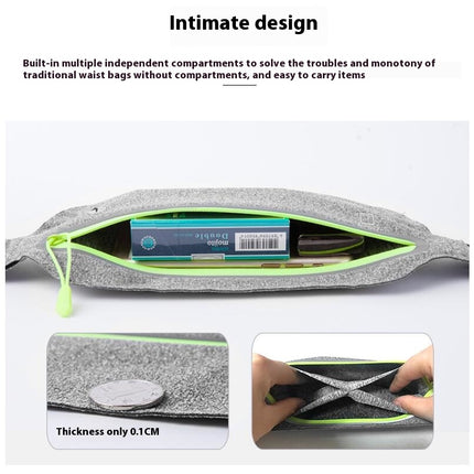 Running Belt-Unisex, Water-Resistant Waist Bag for Sports & Exercise-Fanny Pack Zipper Pocket