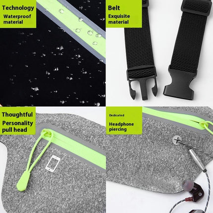 Running Belt-Unisex, Water-Resistant Waist Bag for Sports & Exercise-Fanny Pack Zipper Pocket
