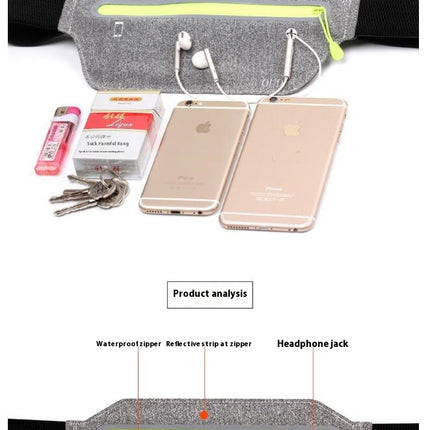Unisex Running Belt Waist Pack, Sports & Exercise Waist Bag, Fanny Pack with Large Pockets