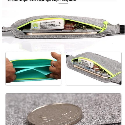 Unisex Running Belt Waist Pack, Sports & Exercise Waist Bag, Fanny Pack with Large Pockets