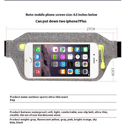 Unisex Running Belt Waist Pack, Sports & Exercise Waist Bag, Fanny Pack with Large Pockets