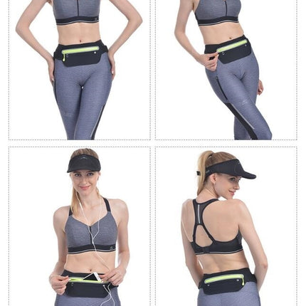 Unisex Running Belt Waist Pack, Sports & Exercise Waist Bag, Fanny Pack with Large Pockets
