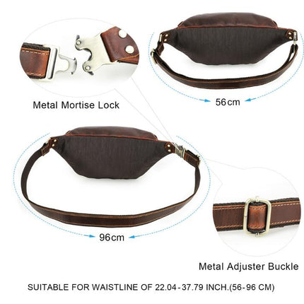 Waist Bag Leather Fanny Pack Men and Women Belt Bag Outdoor Sports Waist Bag for Walking,Running