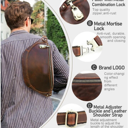 Waist Bag Leather Fanny Pack Men and Women Belt Bag Outdoor Sports Waist Bag for Walking,Running