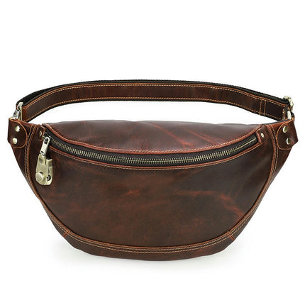 Waist Bag Leather Fanny Pack Men and Women Belt Bag Outdoor Sports Waist Bag for Walking,Running
