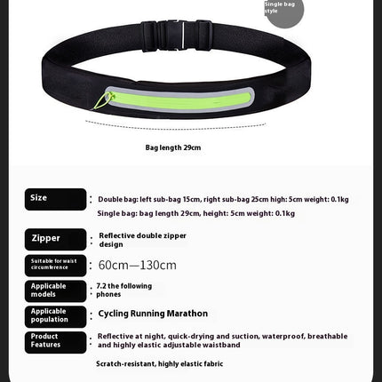 Running Belt Fanny Pack, Reflective Belt Bag for Women Men Water Resistant Waist Bag for Workout