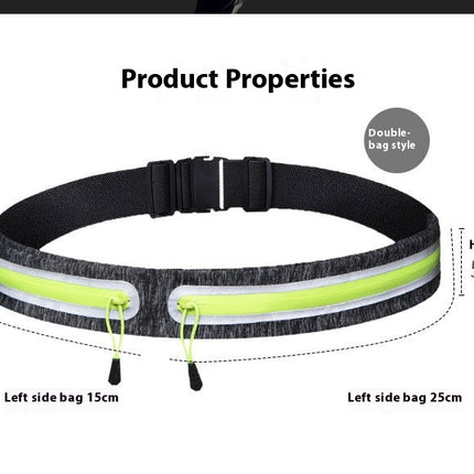 Running Belt Fanny Pack, Reflective Belt Bag for Women Men Water Resistant Waist Bag for Workout