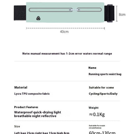 Running Belt Waist Bag,Waterproof Reflective Fanny Pack,Adjustable Waist Bag for Women Men