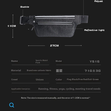 Running Belt Waist Pack Waterproof Fanny Pack for Outdoors Sport-Adjustable Waist Bag for All Phones