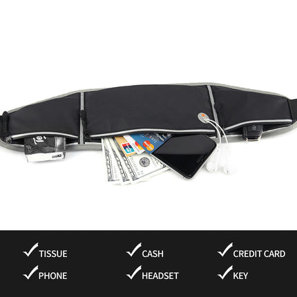 Running Belt Waist Pack, Water Resistant Sports Fanny Pack for Women Men, Belt Bag with Adjustable Waist Strap