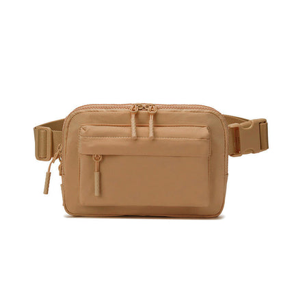 Waterproof Nylon Outdoor Sports Waist Bag Crossbody Bags for Men Women Adjustable Fanny Pack with Large Pockets