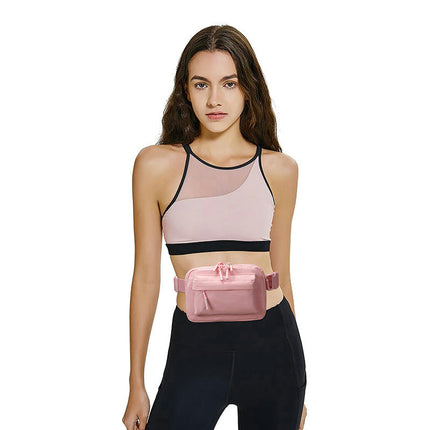 Waterproof Nylon Outdoor Sports Waist Bag Crossbody Bags for Men Women Adjustable Fanny Pack with Large Pockets