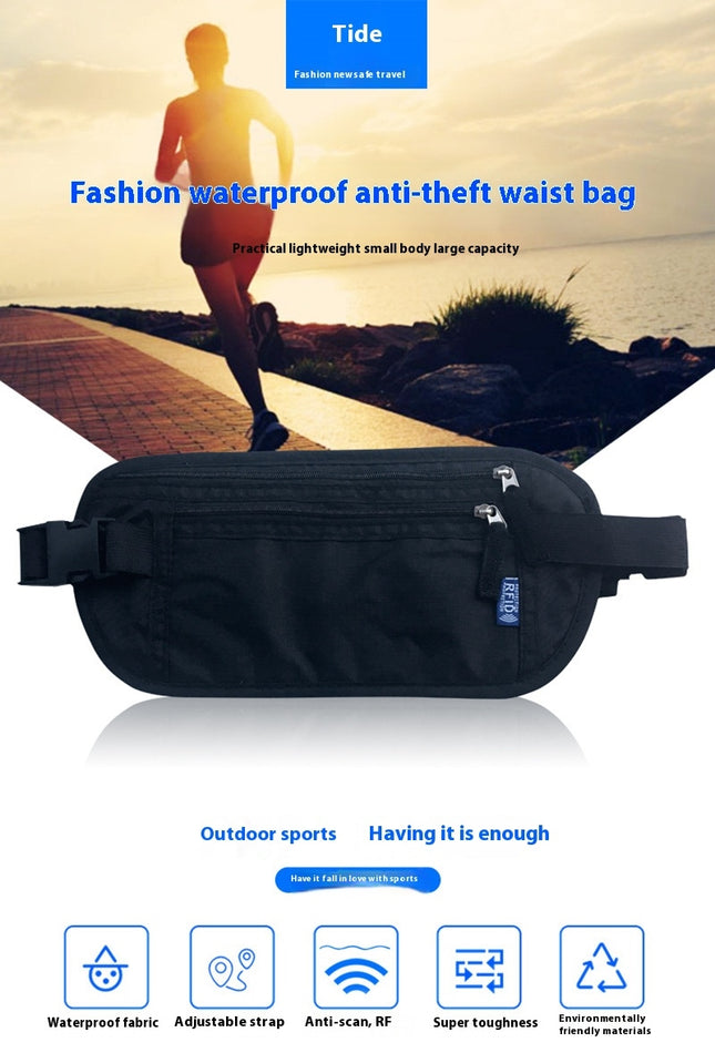 Fanny Packs for Men Women, Adjustable Running Belt Waist Bag for Outdoors Sport Anti-theft Waist Bag