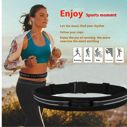 Running Belt Waist Bag with 2 Pockets,Adjustable Waist Belt Bag for Women/Men,Light Adult Fanny Pack