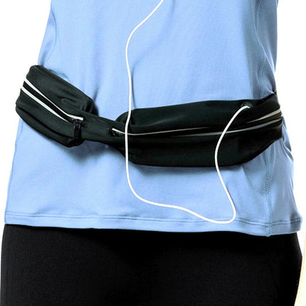 Running Belt Waist Bag with 2 Pockets,Adjustable Waist Belt Bag for Women/Men,Light Adult Fanny Pack