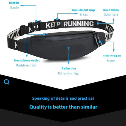 Running Fanny Pack Light Waist Bag for Women Men Zipper Waterproof Outdoor Sports Waist Pack