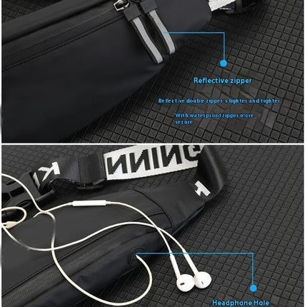 Running Fanny Pack Light Waist Bag for Women Men Zipper Waterproof Outdoor Sports Waist Pack