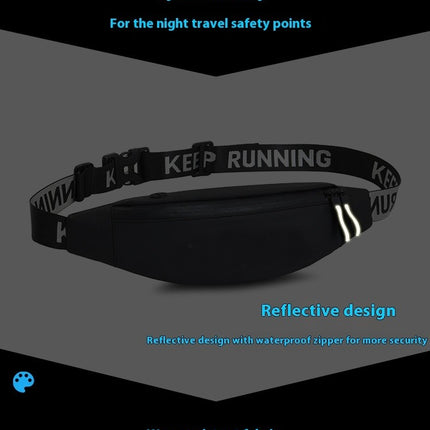 Running Fanny Pack Light Waist Bag for Women Men Zipper Waterproof Outdoor Sports Waist Pack
