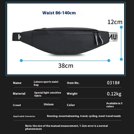Running Fanny Pack Light Waist Bag for Women Men Zipper Waterproof Outdoor Sports Waist Pack