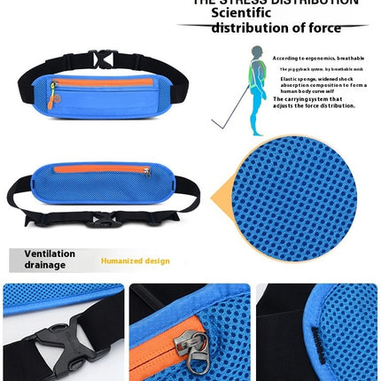 Waist Bag Sports Waist Pack Fanny Pack Waterproof Adjustable Zipper Pockets for Running Outdoor Man Woman