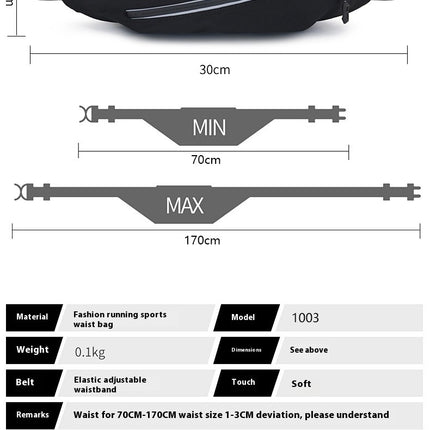 Running Belt Fanny Pack Water Resistant Workout Waist Pack for Men Women,Outdoors Adjustable Running Pouch