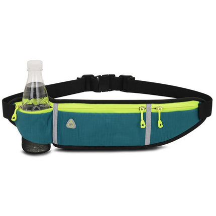 Running Belt Bag with Water Bottle,Waterproof Fanny Pack for Women Men Waist Bag Sports Waist Pack Phone Bag-A