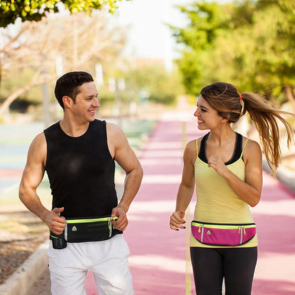 Running Belt Bag with Water Bottle,Waterproof Fanny Pack for Women Men Waist Bag Sports Waist Pack Phone Bag-A