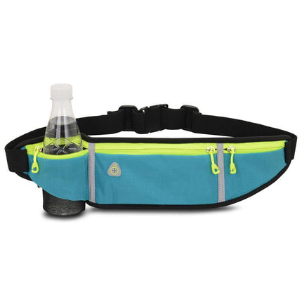 Running Belt Bag with Water Bottle,Waterproof Fanny Pack for Women Men Waist Bag Sports Waist Pack Phone Bag-A