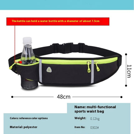Running Belt Bag with Water Bottle,Waterproof Fanny Pack for Women Men Waist Bag Sports Waist Pack Phone Bag-A