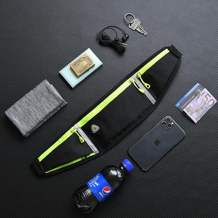 Running Belt Bag with Water Bottle,Waterproof Fanny Pack for Women Men Waist Bag Sports Waist Pack Phone Bag-A