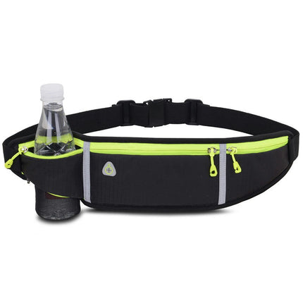 Running Belt Bag with Water Bottle,Waterproof Fanny Pack for Women Men Waist Bag Sports Waist Pack Phone Bag-A