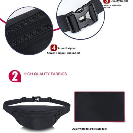 Waterproof nylon Fanny Pack Running Belt for Men Women Waist Bag for Outdoors sports Hiking Walking